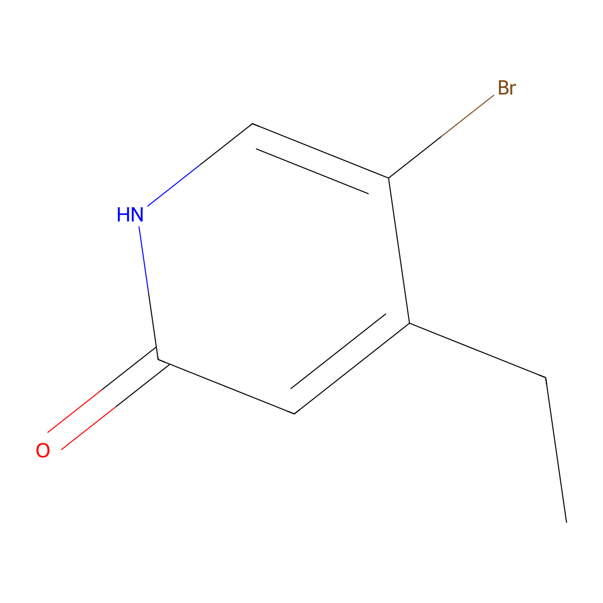 5-Bromo-4-ethylpyridin-2-ol molecular structure, CAS 1369325-65-4