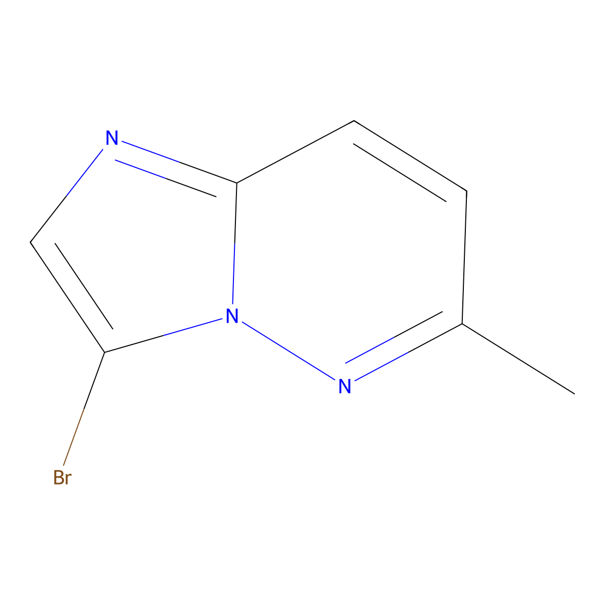 3-Bromo-6-methylimidazo[1,2-b]pyridazine molecular structure, CAS 1369326-08-8