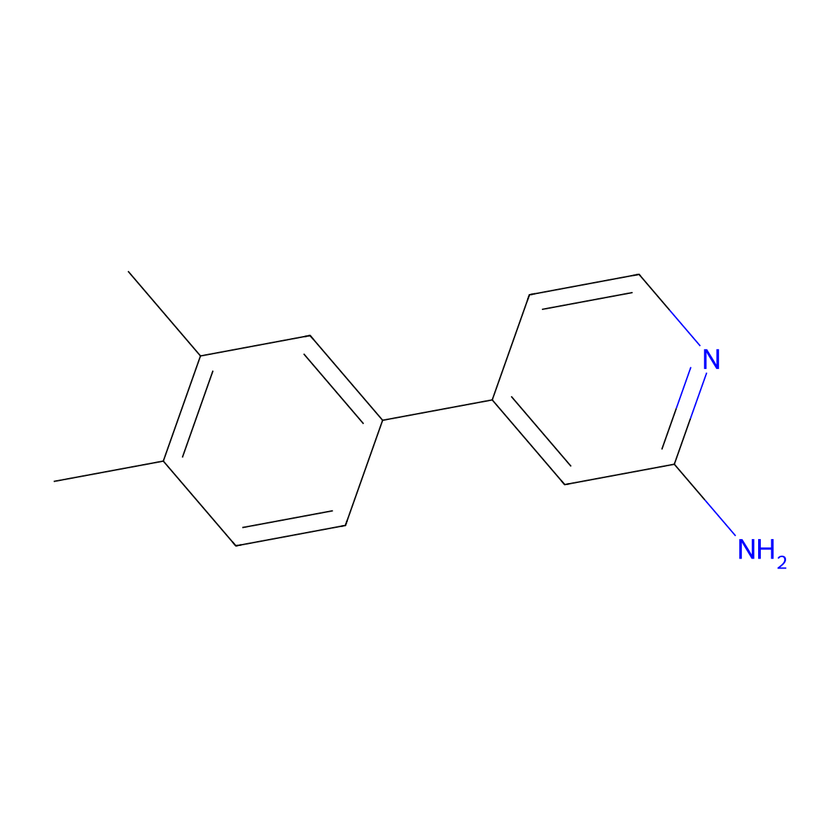 4-(3,4-Dimethylphenyl)-2-pyridinamine molecular structure, CAS 1369329-64-5