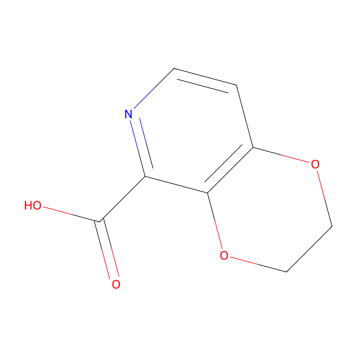 2H,3H-[1,4]dioxino[2,3-c]pyridine-5-carboxylic acid molecular structure, CAS 1369334-25-7