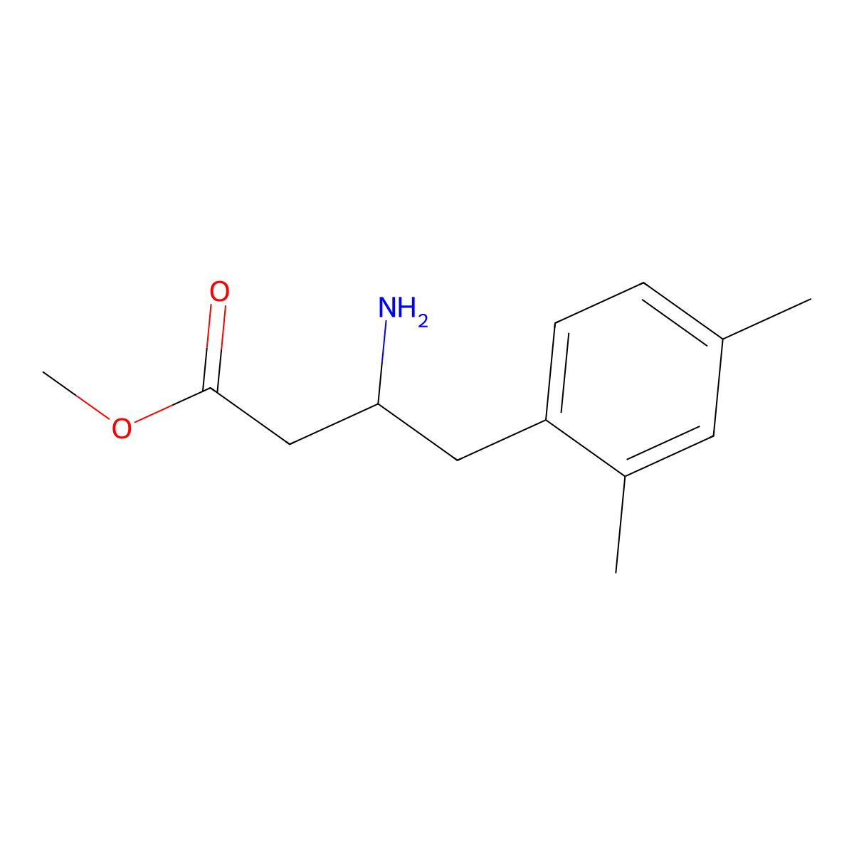 Methyl 3-amino-4-(2,4-dimethylphenyl)butanoate molecular structure, CAS 1369337-88-1