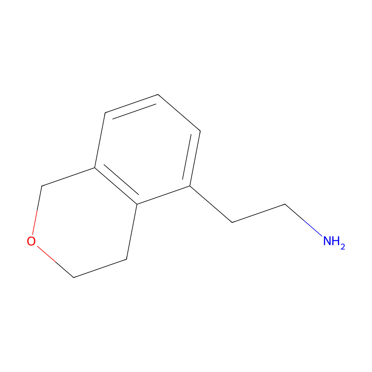 2-(3,4-dihydro-1H-2-benzopyran-5-yl)ethan-1-amine molecular structure, CAS 1369338-01-1