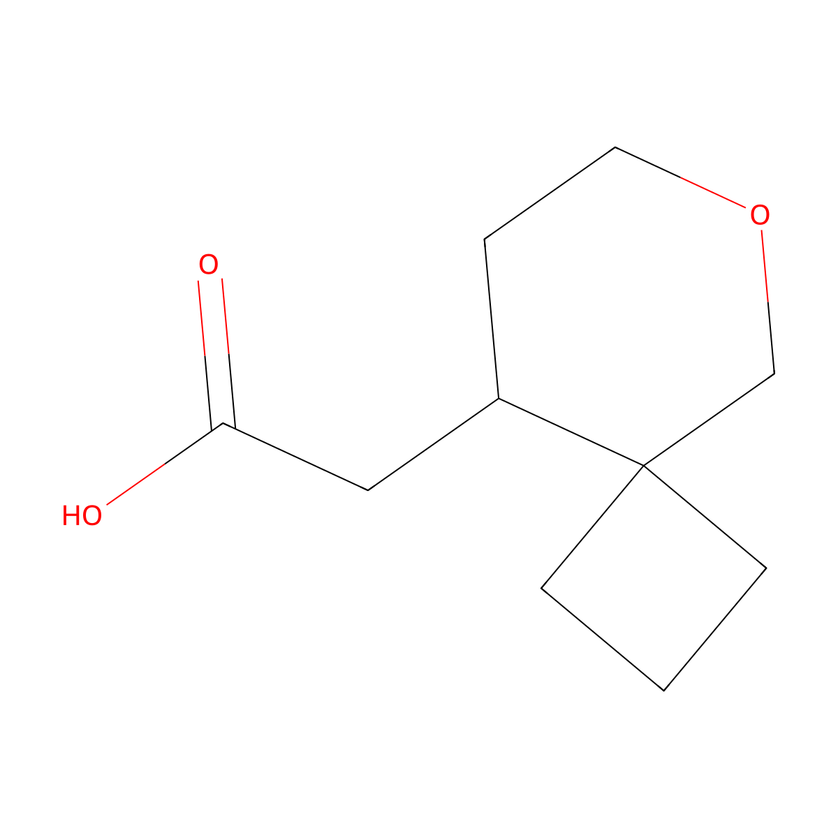 2-{6-Oxaspiro[3.5]nonan-9-yl}acetic acid molecular structure, CAS 1369339-40-1