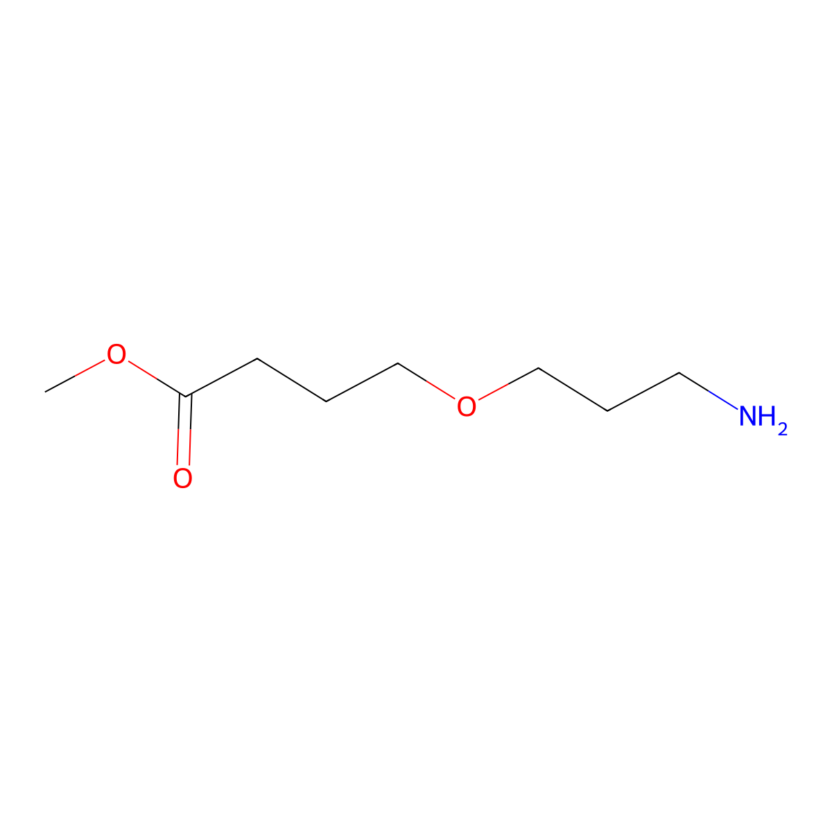 Methyl 4-(3-aminopropoxy)butanoate molecular structure, CAS 1369340-50-0