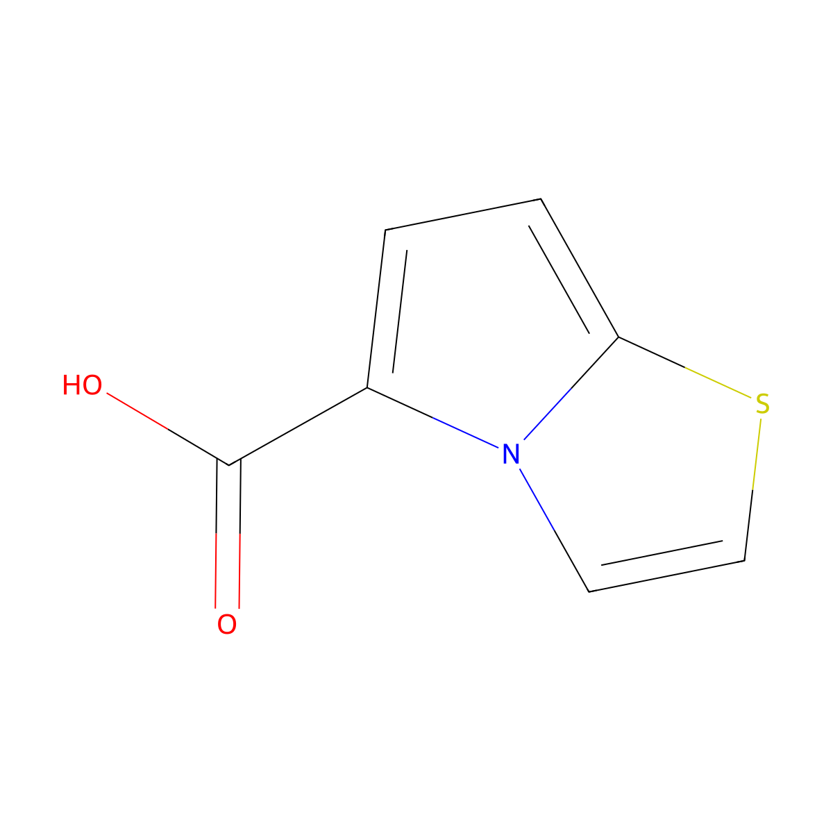 Pyrrolo[2,1-b][1,3]thiazole-5-carboxylic acid molecular structure, CAS 1369340-53-3