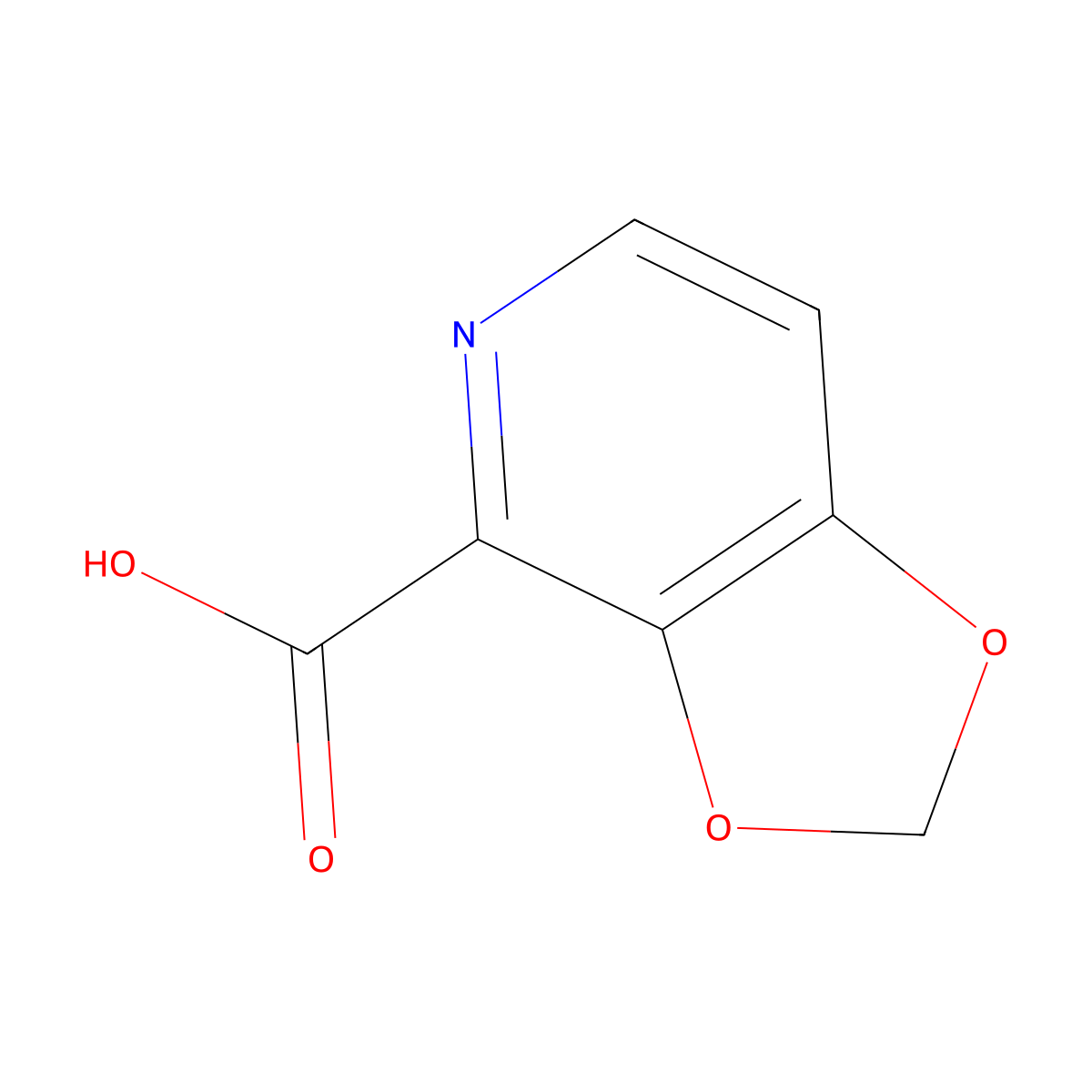 [1,3]Dioxolo[4,5-c]pyridine-4-carboxylic acid molecular structure, CAS 1369340-70-4