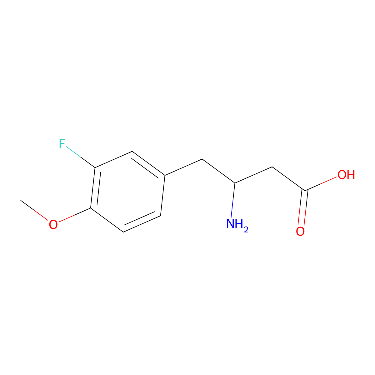 3-Amino-4-(3-fluoro-4-methoxyphenyl)butyric Acid molecular structure, CAS 1369340-91-9