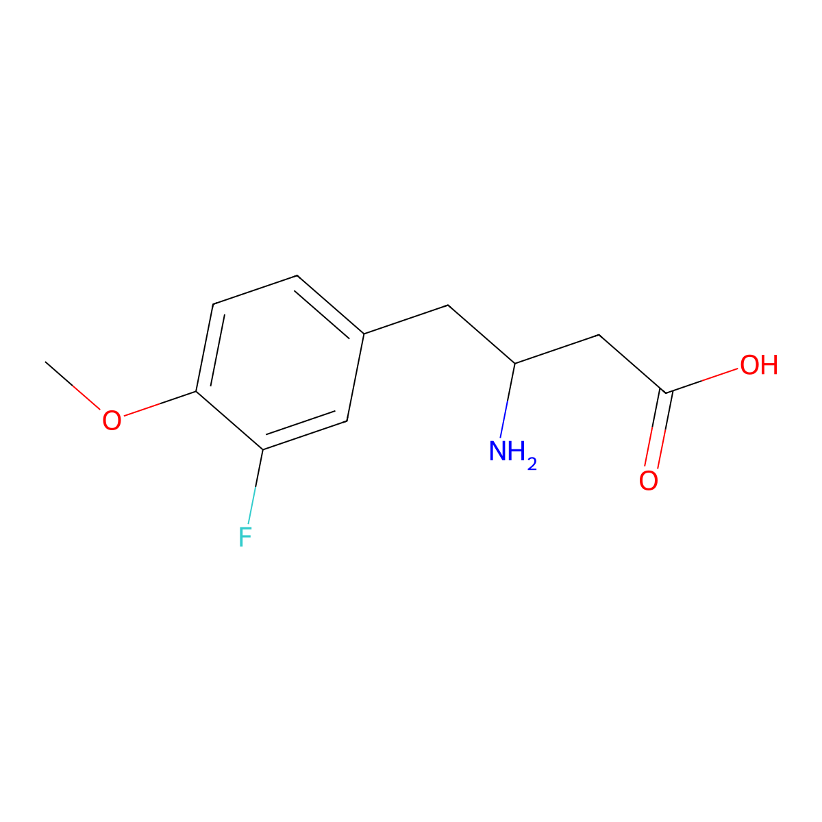 3-Amino-4-(3-fluoro-4-methoxyphenyl)butyric Acid molecular structure, CAS 1369340-91-9