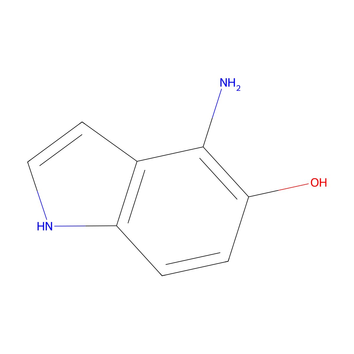 4-Amino-1H-indol-5-OL molecular structure, CAS 1369341-40-1