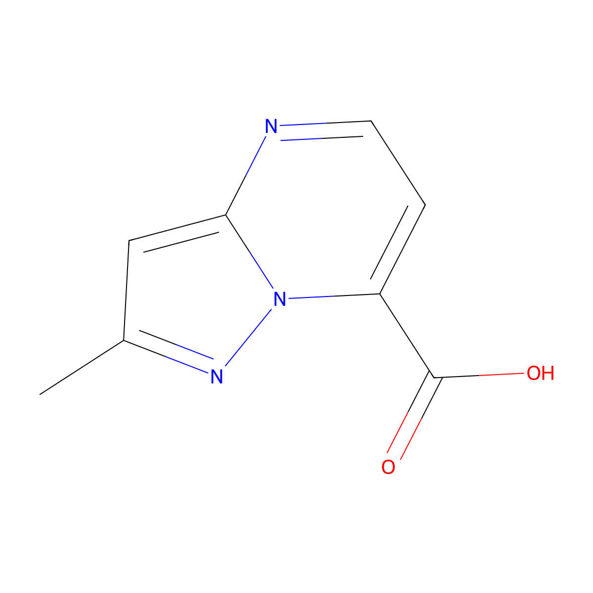 2-Methylpyrazolo[1,5-a]pyrimidine-7-carboxylic acid molecular structure, CAS 1369341-62-7