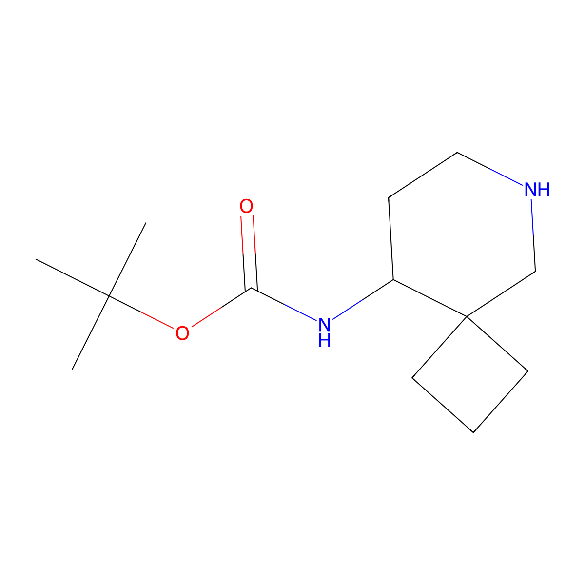 tert-butyl N-{6-azaspiro[3.5]nonan-9-yl}carbamate molecular structure, CAS 1369342-39-1