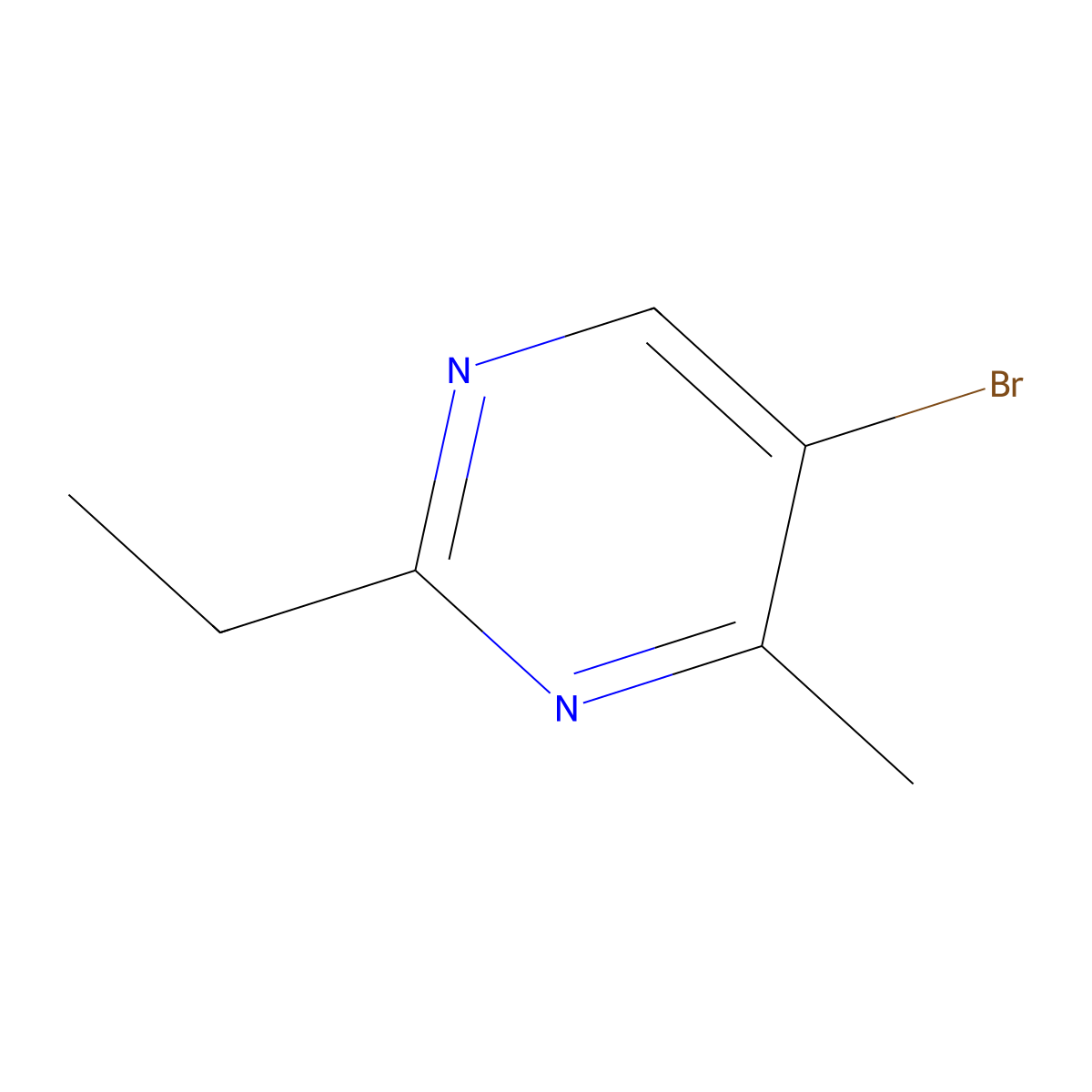 5-Bromo-2-ethyl-4-methylpyrimidine molecular structure, CAS 1369343-43-0