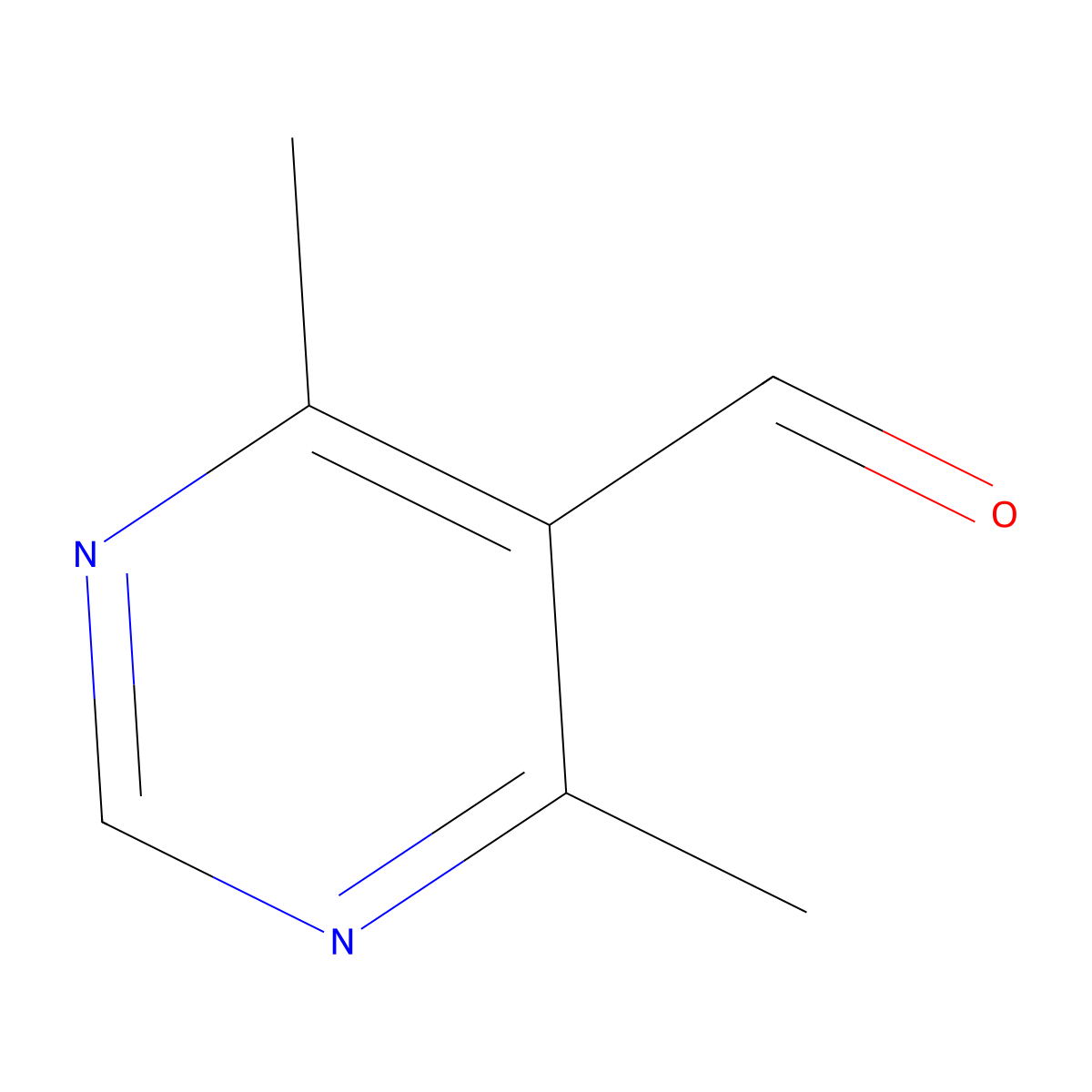 4,6-Dimethylpyrimidine-5-carbaldehyde molecular structure, CAS 1369345-87-8