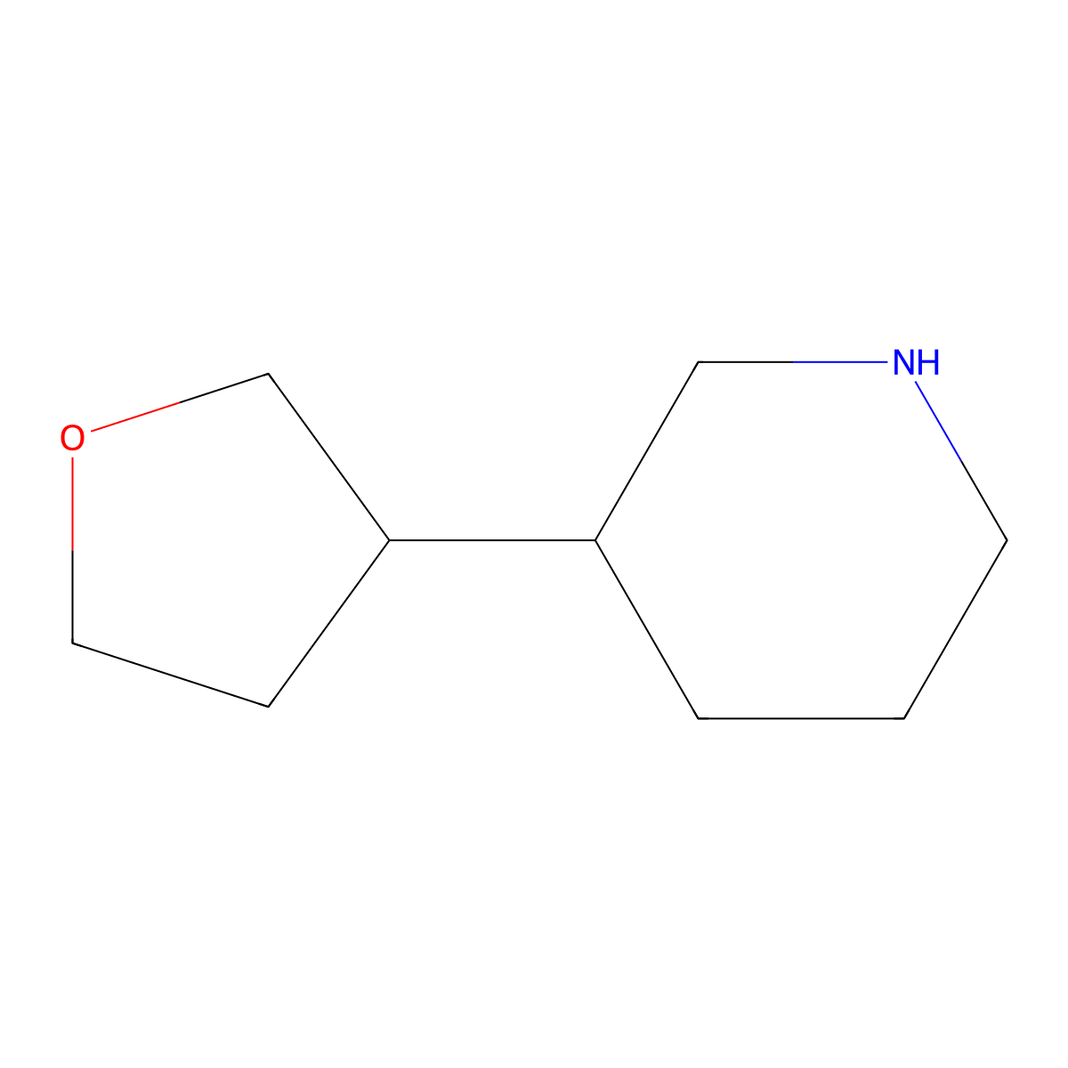 3-(Oxolan-3-yl)piperidine molecular structure, CAS 1369346-51-9