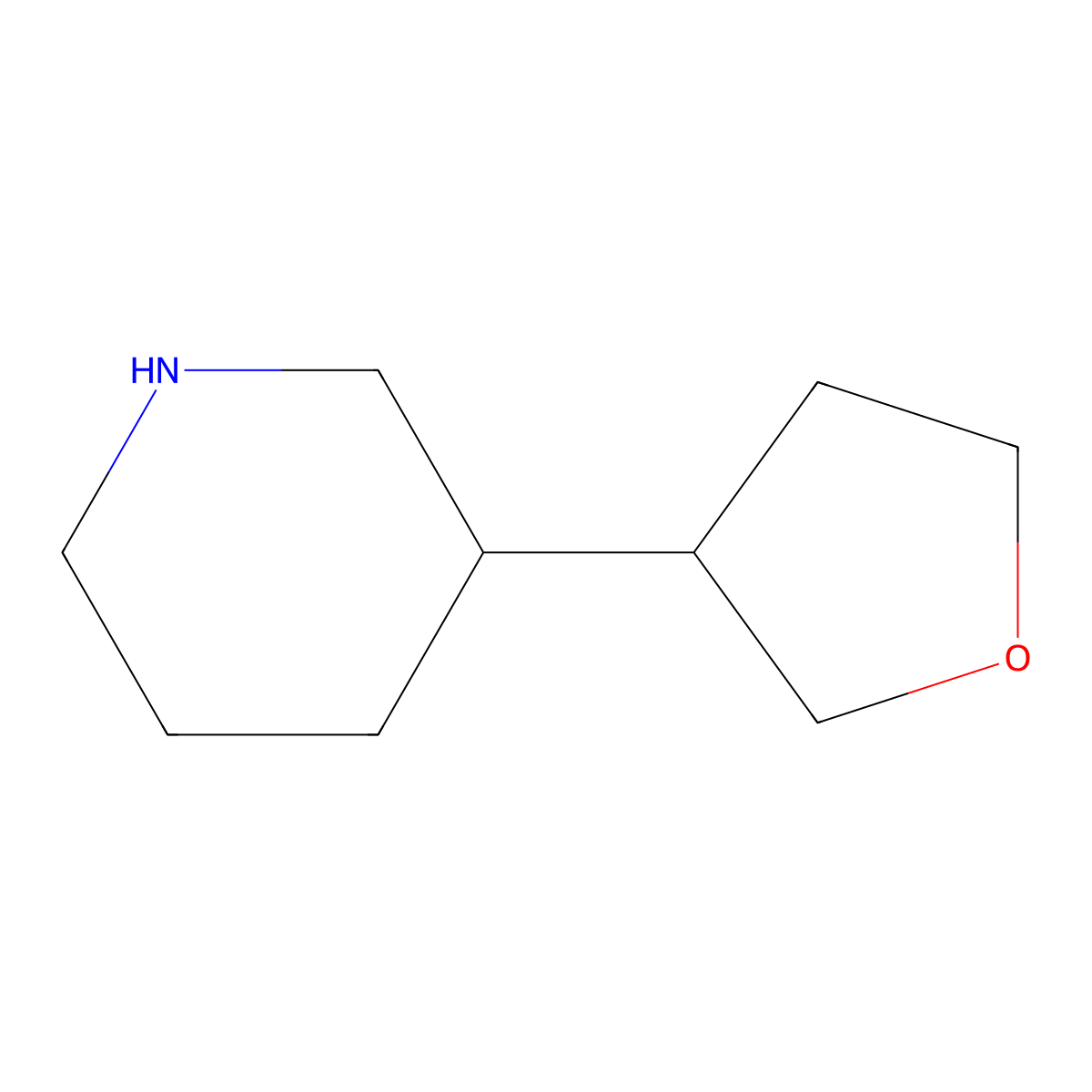 3-(Oxolan-3-yl)piperidine molecular structure, CAS 1369346-51-9