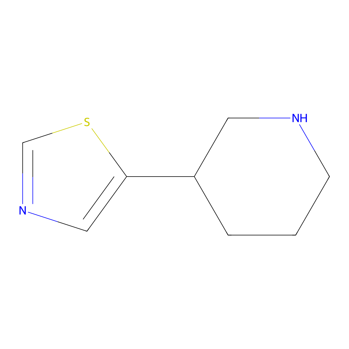 5-(Piperidin-3-yl)thiazole molecular structure, CAS 1369348-34-4