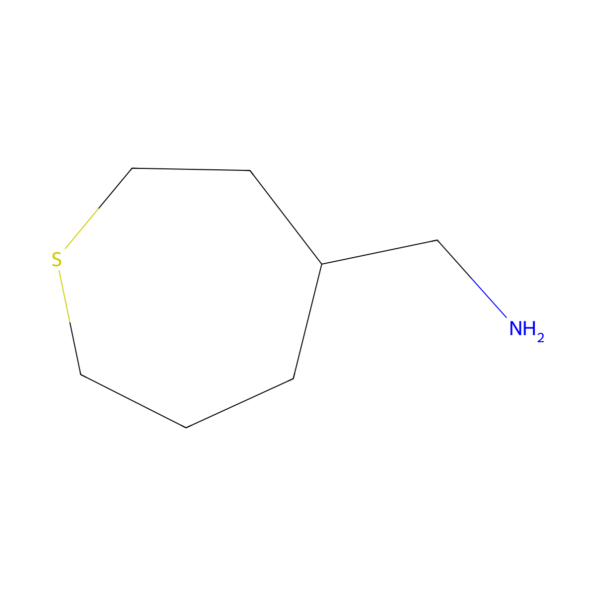 (Thiepan-4-yl)methanamine molecular structure, CAS 1369350-65-1