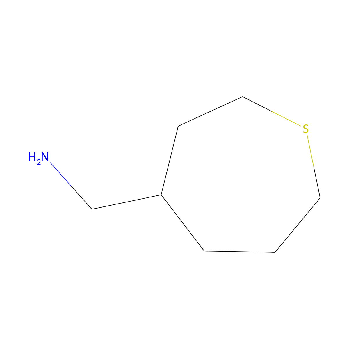 (Thiepan-4-yl)methanamine molecular structure, CAS 1369350-65-1