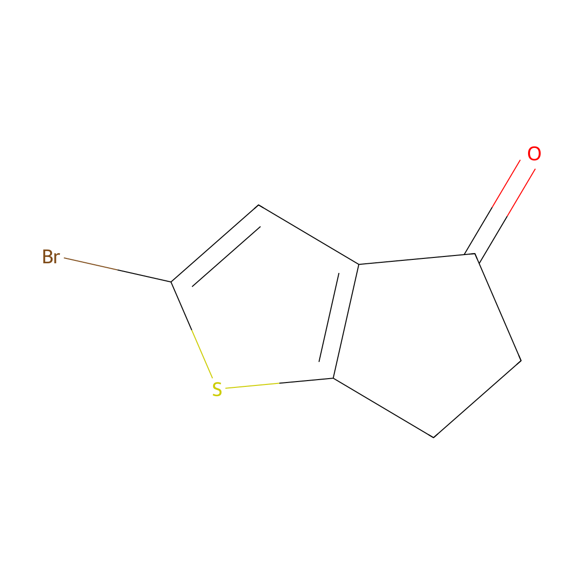 2-bromo-4H,5H,6H-cyclopenta[b]thiophen-4-one molecular structure, CAS 1369353-77-4