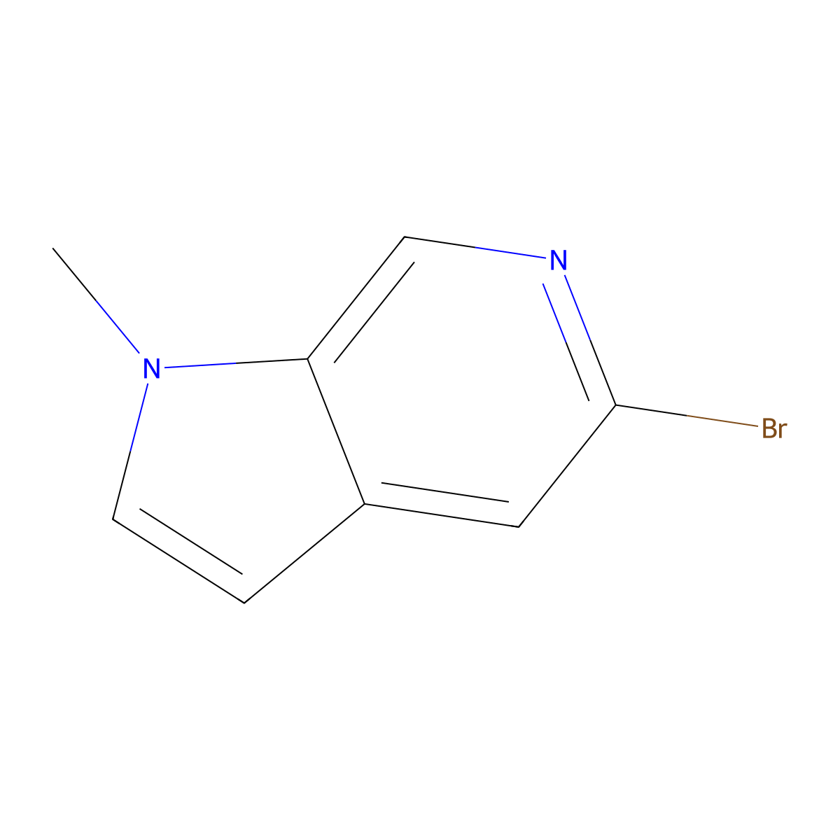 5-bromo-1-methyl-1H-pyrrolo[2,3-c]pyridine molecular structure, CAS 1369356-14-8