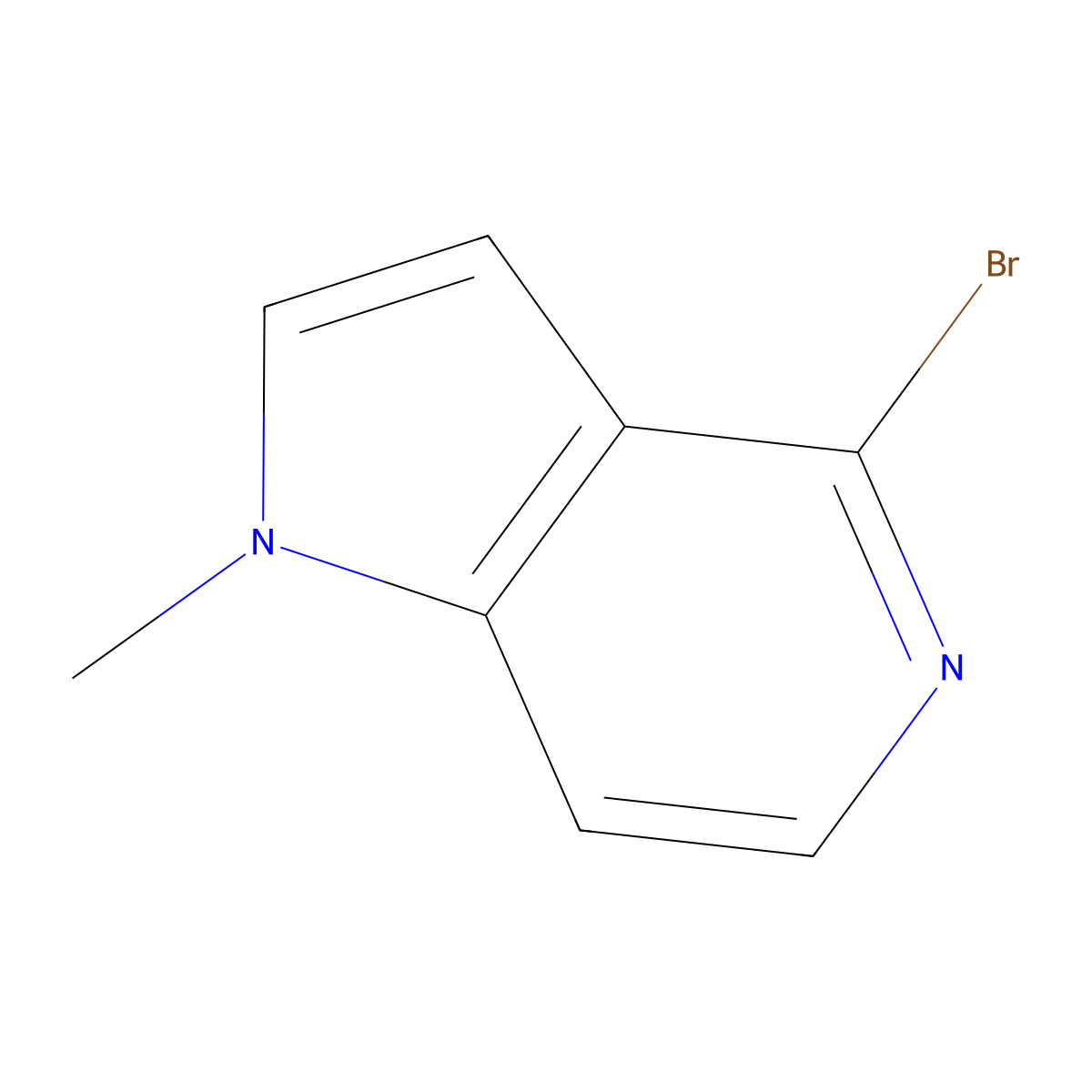4-bromo-1-methyl-1H-pyrrolo[3,2-c]pyridine molecular structure, CAS 1369356-33-1