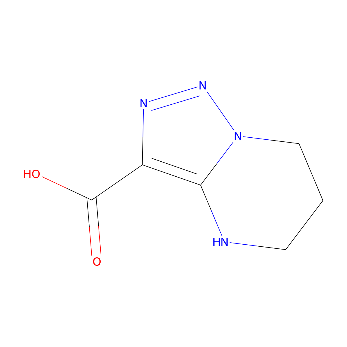 4H,5H,6H,7H-[1,2,3]triazolo[1,5-a]pyrimidine-3-carboxylic acid molecular structure, CAS 1369357-33-4
