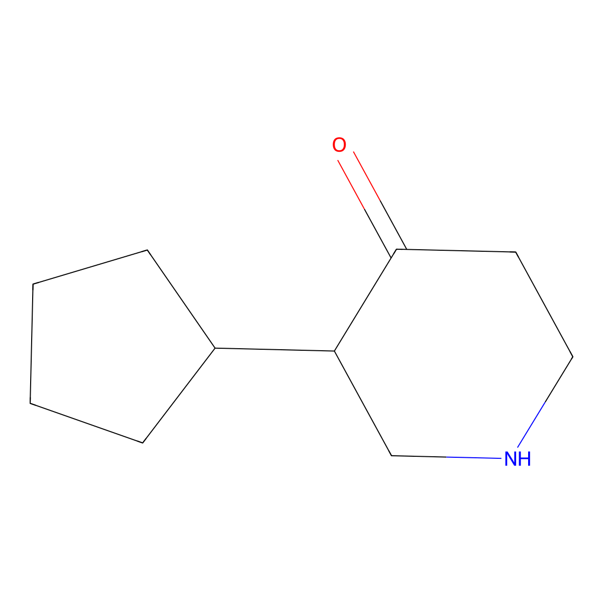 3-Cyclopentylpiperidin-4-one molecular structure, CAS 1369357-71-0