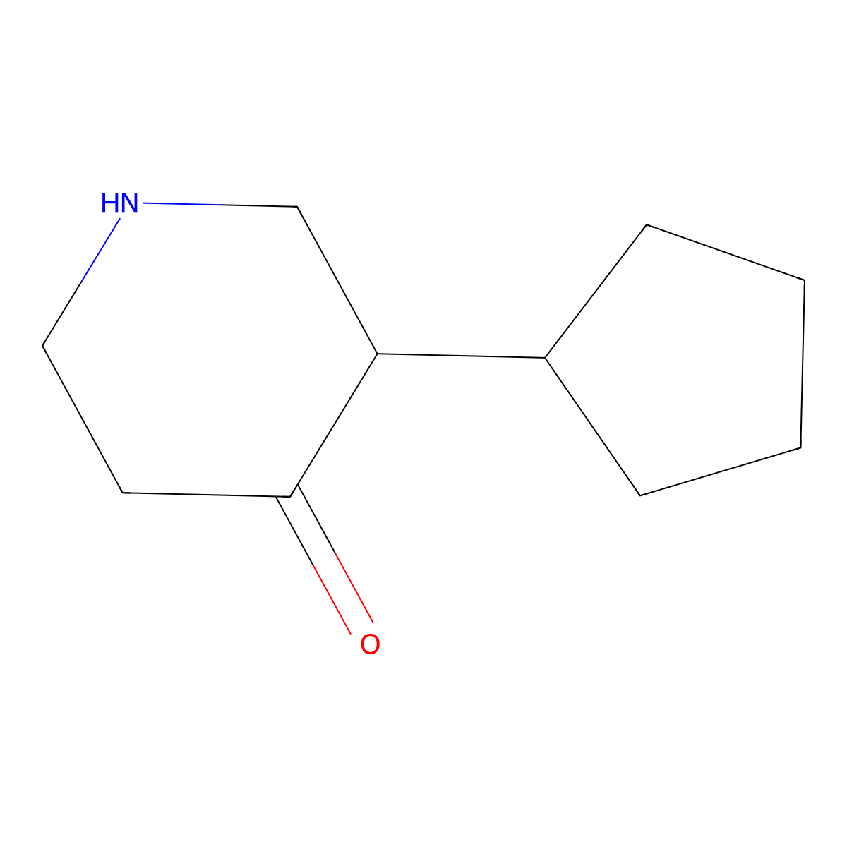3-Cyclopentylpiperidin-4-one molecular structure, CAS 1369357-71-0