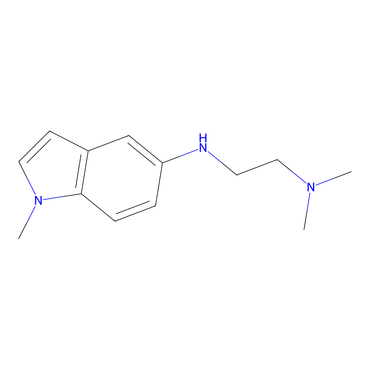 N-[2-(dimethylamino)ethyl]-1-methyl-1H-indol-5-amine molecular structure, CAS 1369359-68-1