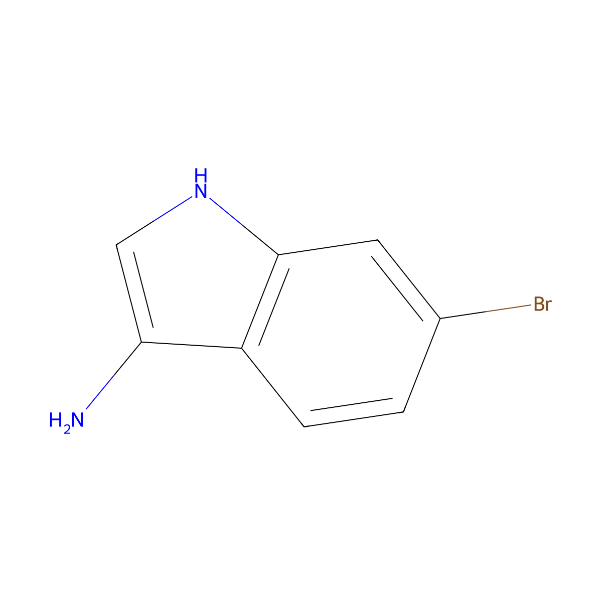 6-Bromo-1H-indol-3-amine molecular structure, CAS 1369361-97-6