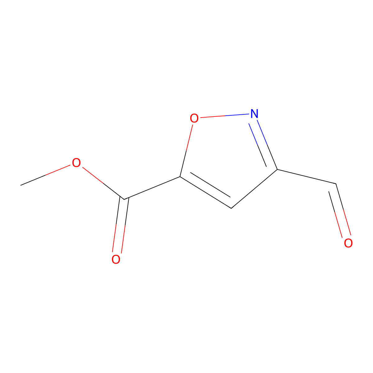 Methyl 3-formyl-1,2-oxazole-5-carboxylate molecular structure, CAS 1369362-27-5