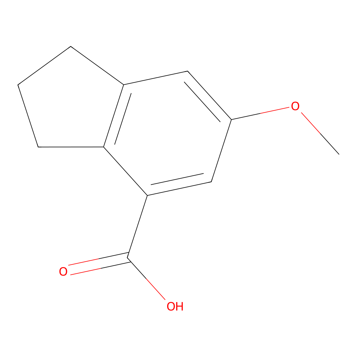 6-Methoxy-2,3-dihydro-1H-indene-4-carboxylic acid molecular structure, CAS 1369363-09-6