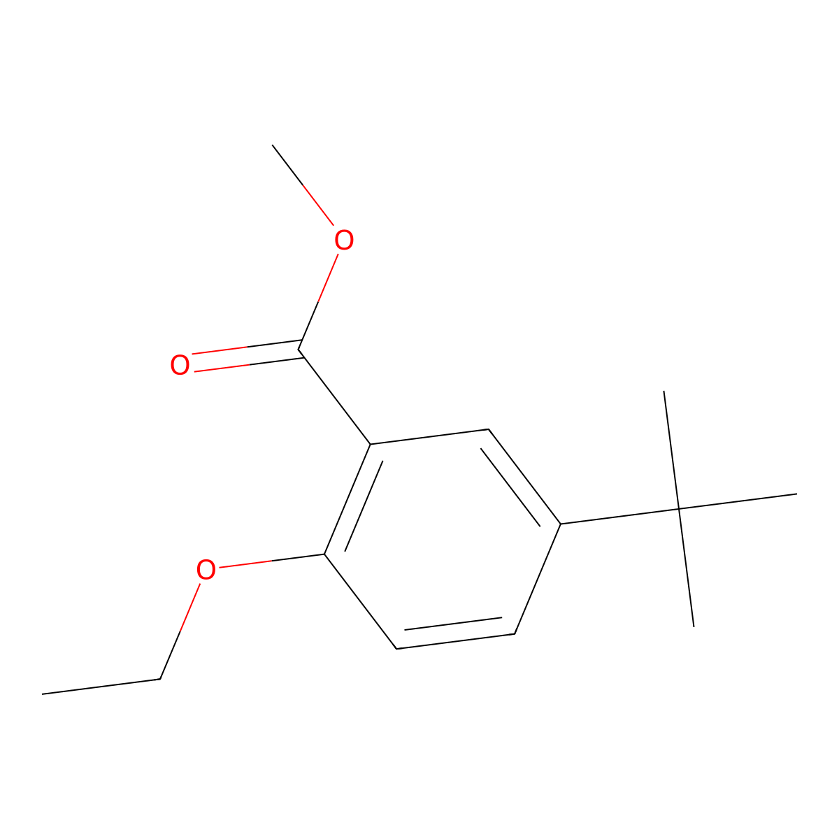 Methyl 5-(tert-butyl)-2-ethoxybenzoate molecular structure, CAS 1369363-41-6