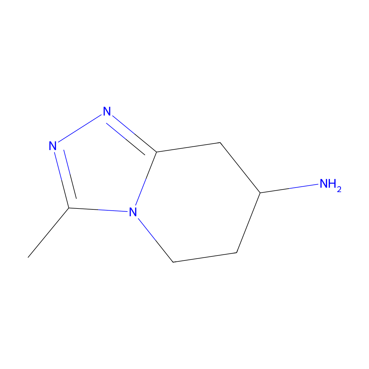 3-methyl-5H,6H,7H,8H-[1,2,4]triazolo[4,3-a]pyridin-7-amine molecular structure, CAS 1369363-62-1