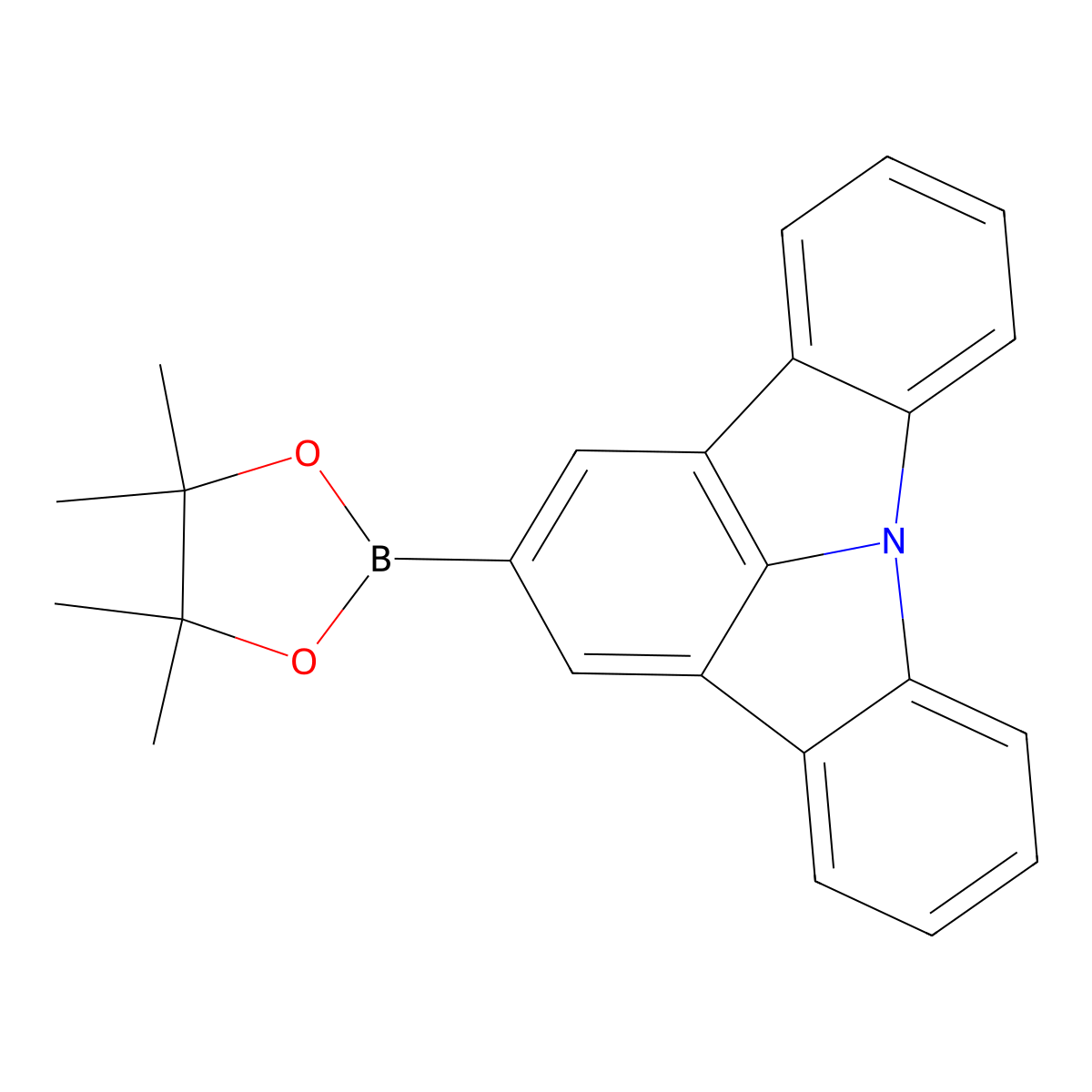 2-(4,4,5,5-Tetramethyl-1,3,2-dioxaborolan-2-yl)indolo[3,2,1-jk]carbazole molecular structure, CAS 1369369-44-7