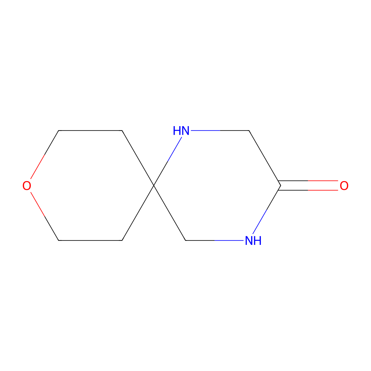 9-Oxa-1,4-diazaspiro[5.5]undecan-3-one molecular structure, CAS 1369369-91-4
