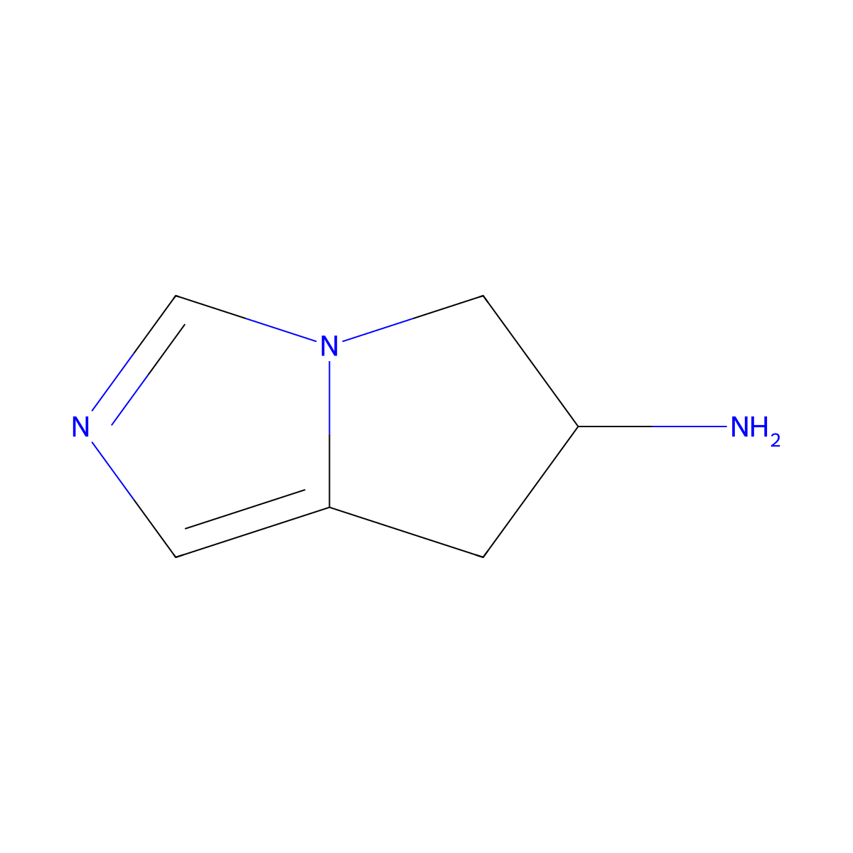 5H,6H,7H-Pyrrolo[1,2-c]imidazol-6-amine molecular structure, CAS 1369370-47-7