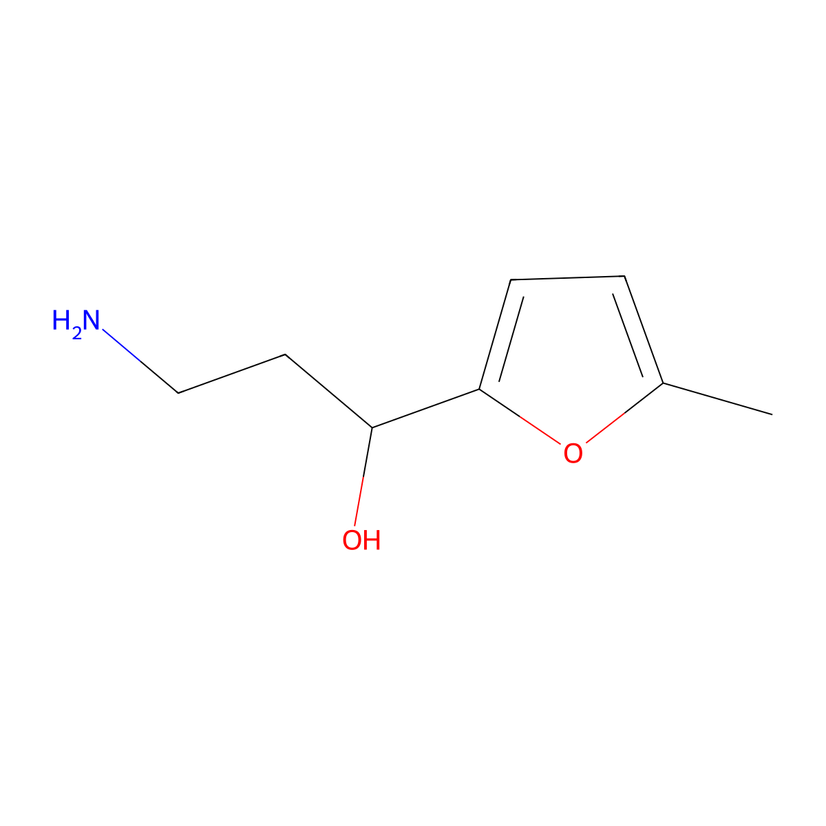 3-Amino-1-(5-methylfuran-2-yl)propan-1-ol molecular structure, CAS 1369370-57-9