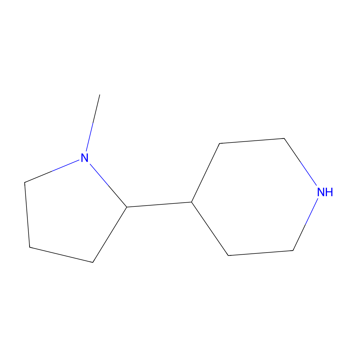 4-(1-Methylpyrrolidin-2-yl)piperidine molecular structure, CAS 1369370-95-5