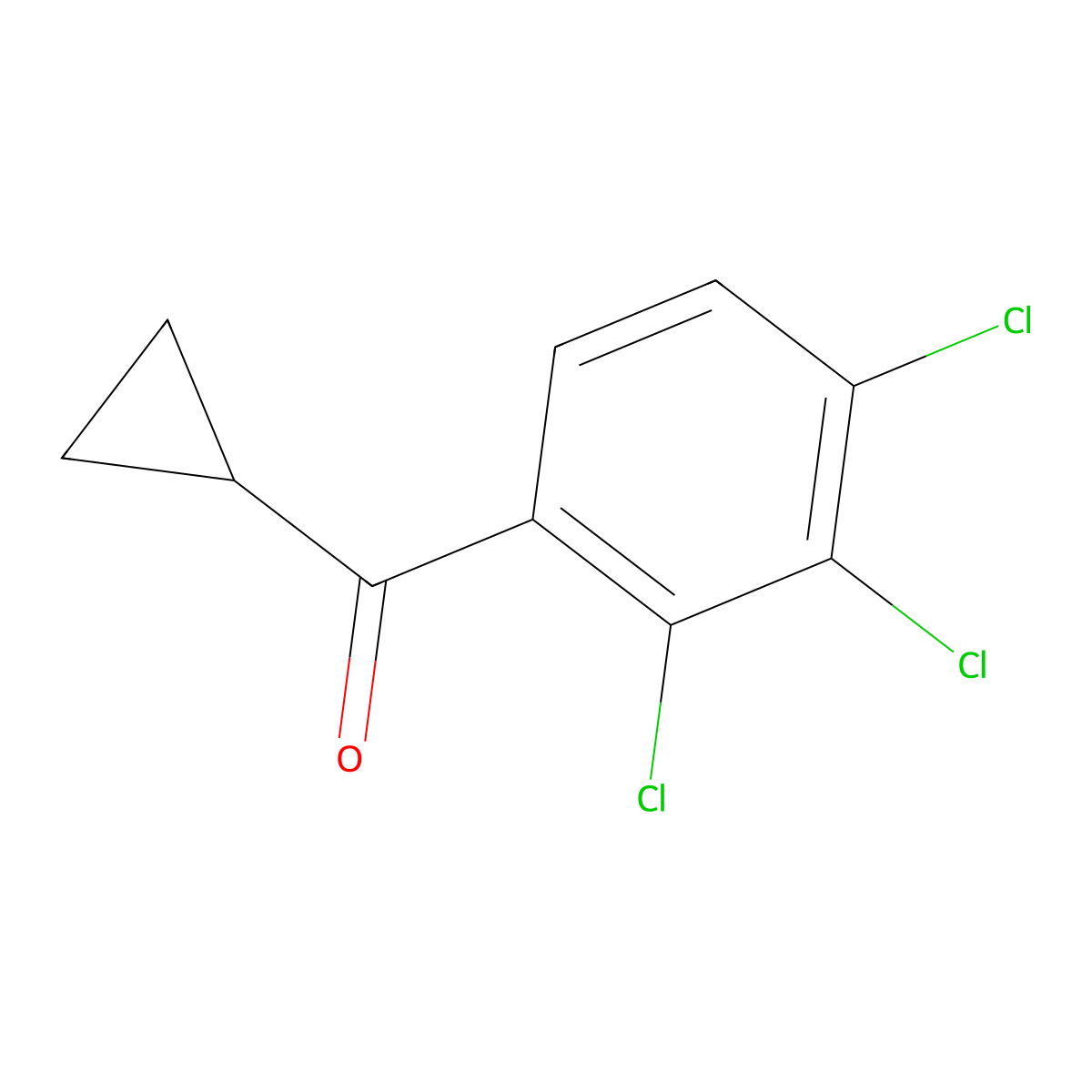 Cyclopropyl(2,3,4-trichlorophenyl)methanone molecular structure, CAS 1369373-81-8