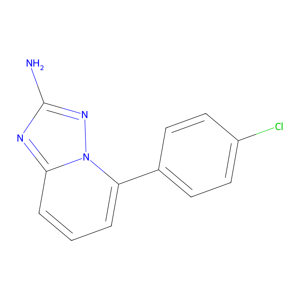 5-(4-Chlorophenyl)-[1,2,4]triazolo[1,5-a]pyridin-2-amine molecular structure, CAS 1369374-16-2