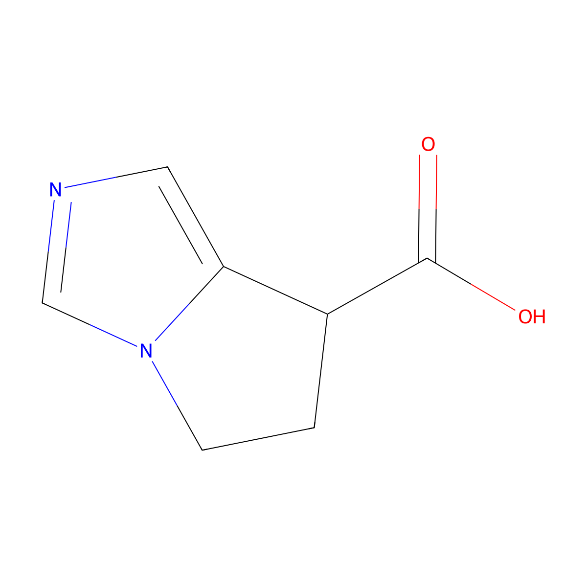 6,7-Dihydro-5H-pyrrolo[1,2-c]imidazole-7-carboxylic acid molecular structure, CAS 1369379-64-5