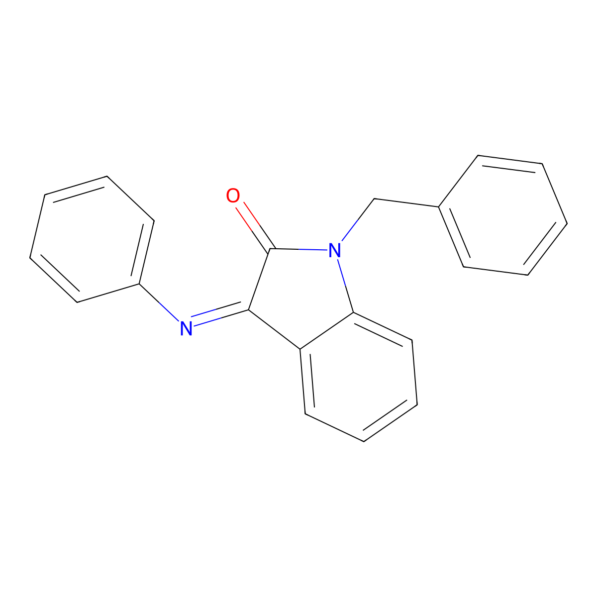 1-benzyl-3-(phenylimino)-1,3-dihydro-2H-indol-2-one molecular structure, CAS 1369382-19-3