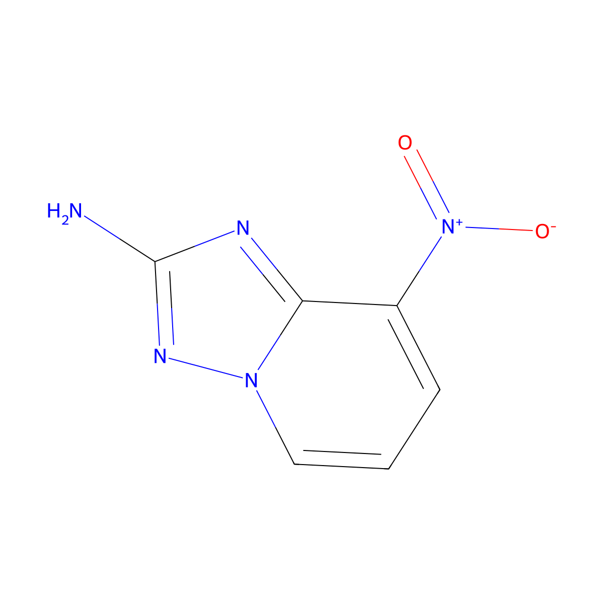 8-Nitro-[1,2,4]triazolo[1,5-a]pyridin-2-amine molecular structure, CAS 1369382-71-7