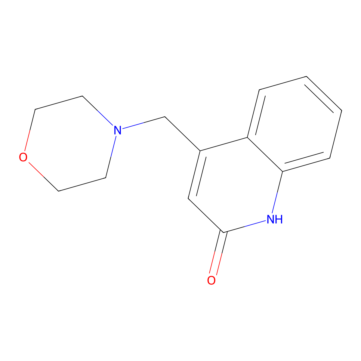 4-Morpholin-4-ylmethyl-1H-quinolin-2-one molecular structure, CAS 13694-07-0