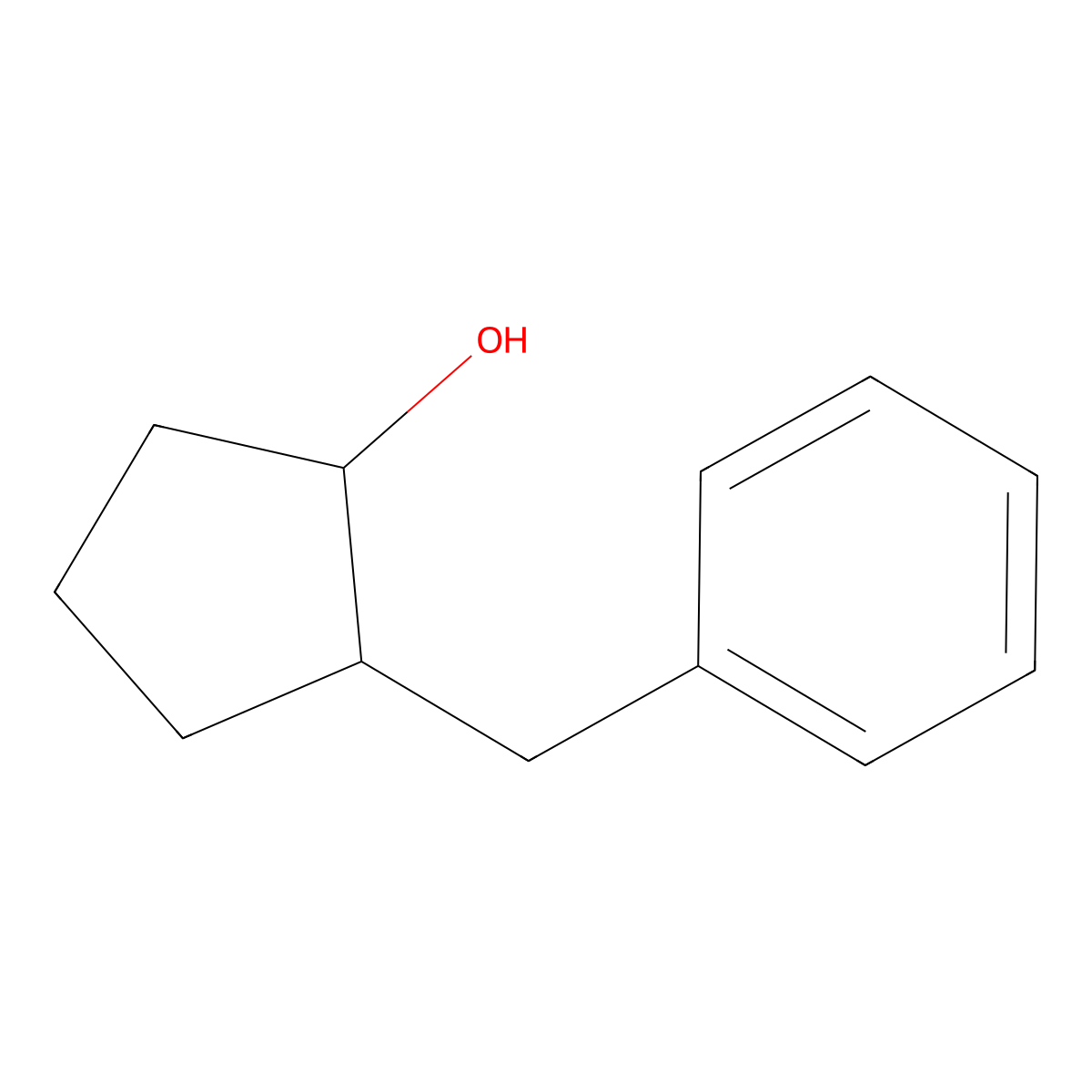 2-Benzylcyclopentan-1-ol molecular structure, CAS 13694-31-0