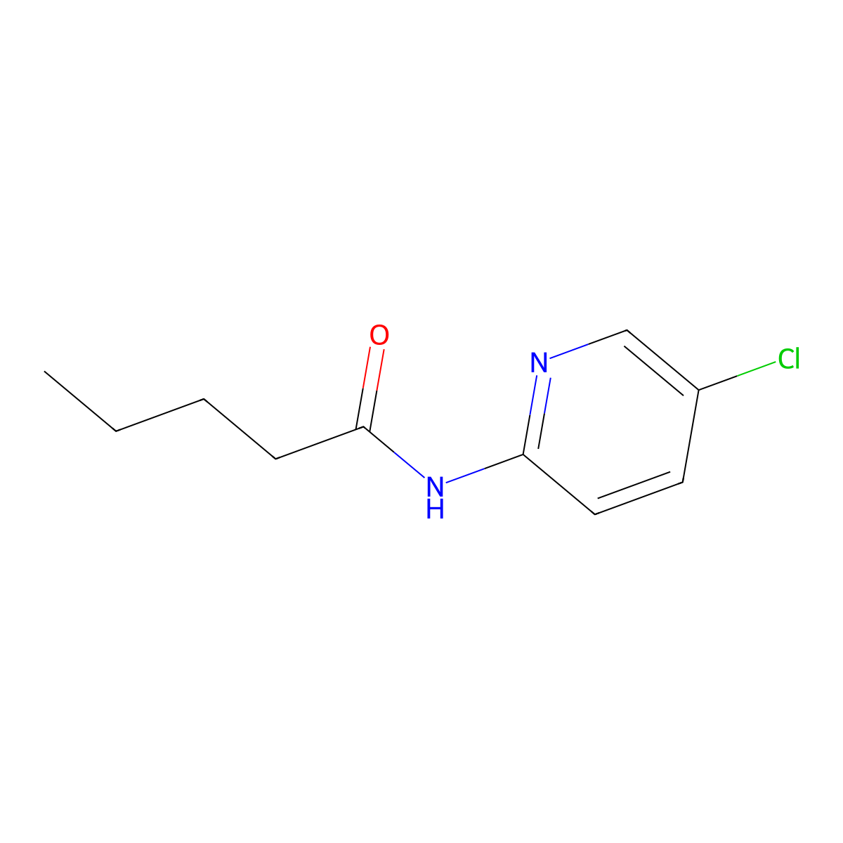 N-(5-chloropyridin-2-yl)pentanamide molecular structure, CAS 13694-85-4