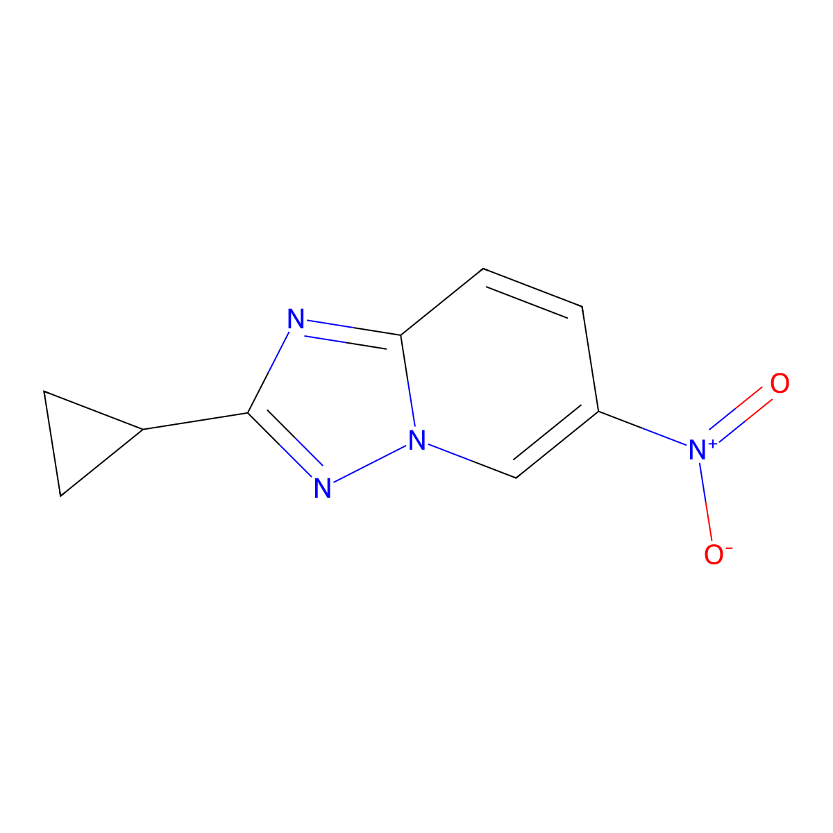 2-Cyclopropyl-6-nitro-[1,2,4]triazolo[1,5-a]pyridine molecular structure, CAS 1369400-35-0