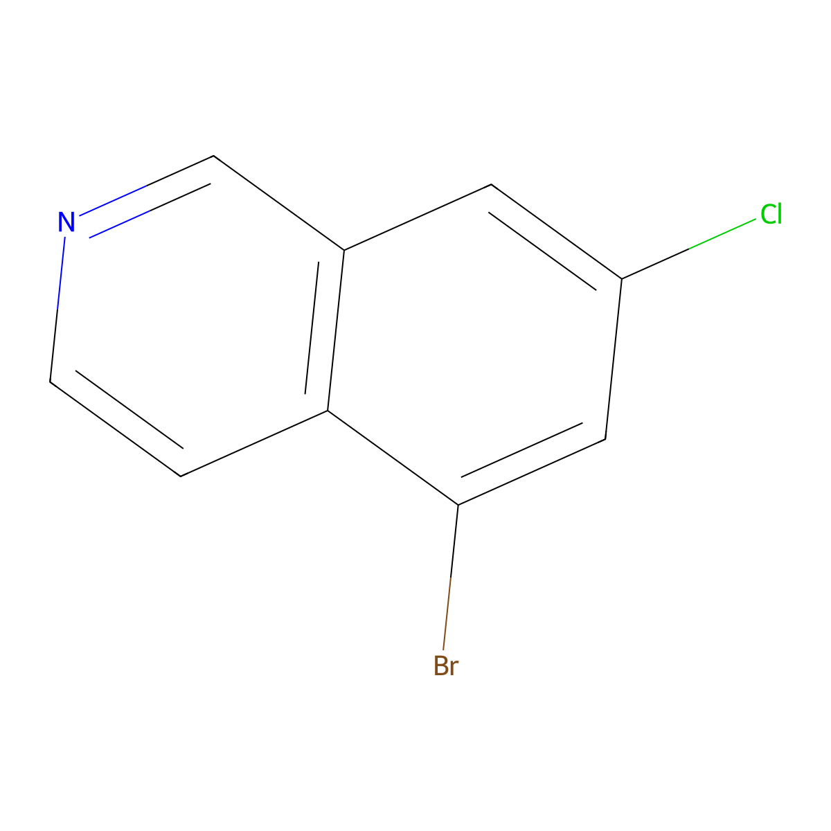 5-Bromo-7-chloroisoquinoline molecular structure, CAS 1369402-07-2