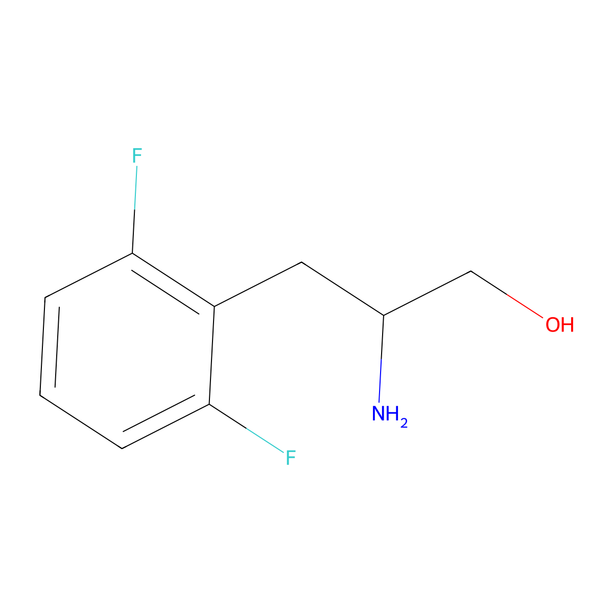 2-Amino-3-(2,6-difluorophenyl)propan-1-ol molecular structure, CAS 1369403-37-1